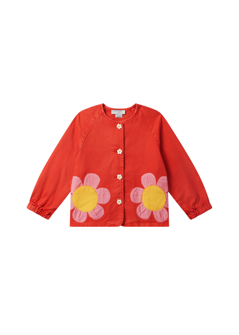 Floral Appliqué Jacke