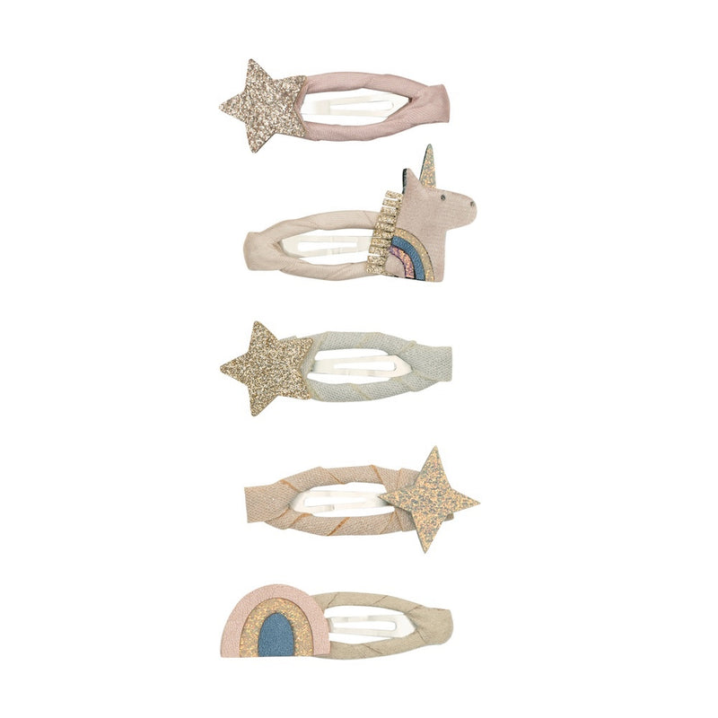 5er-Pack Celeste Unicorn Haarspangen