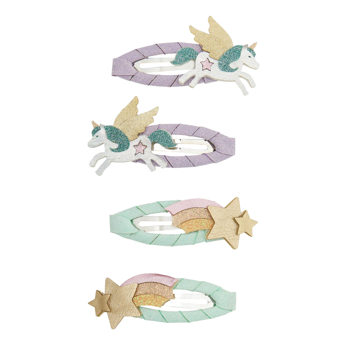 4-pack My Little Unicorn haarclipjes