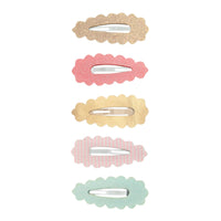 5er-Pack Scalloped Edge Mini Haarspangen