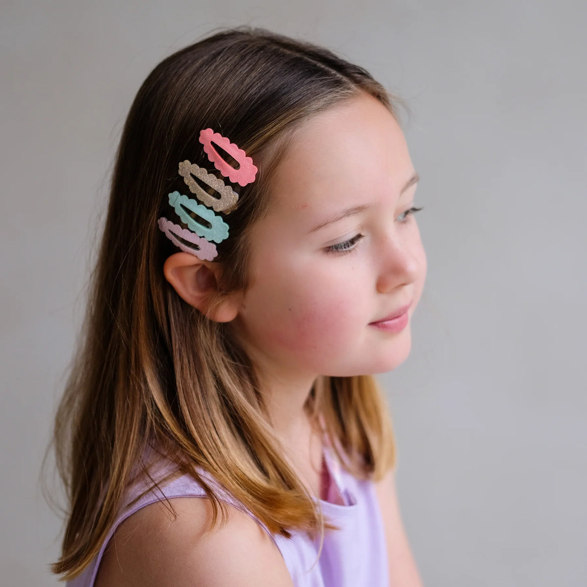 5-pack Scalloped Edge Mini haarclipjes