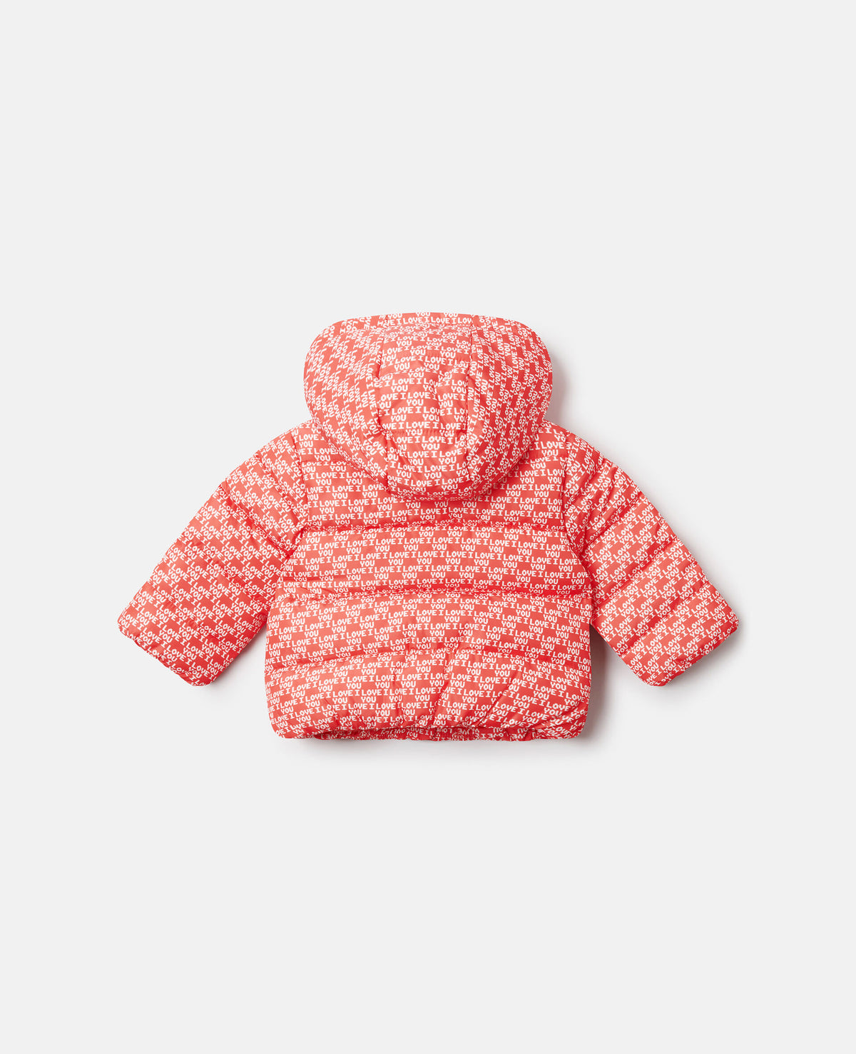 Wiggle Print / Love You Print Puffer Jacke
