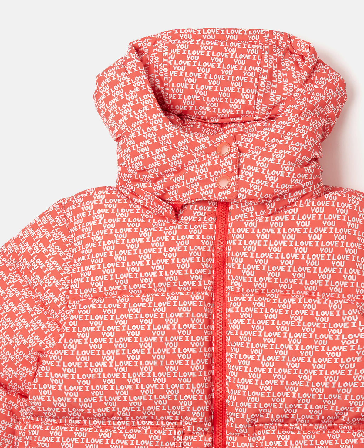 Wiggle Print / Love You Print Puffer Jacke