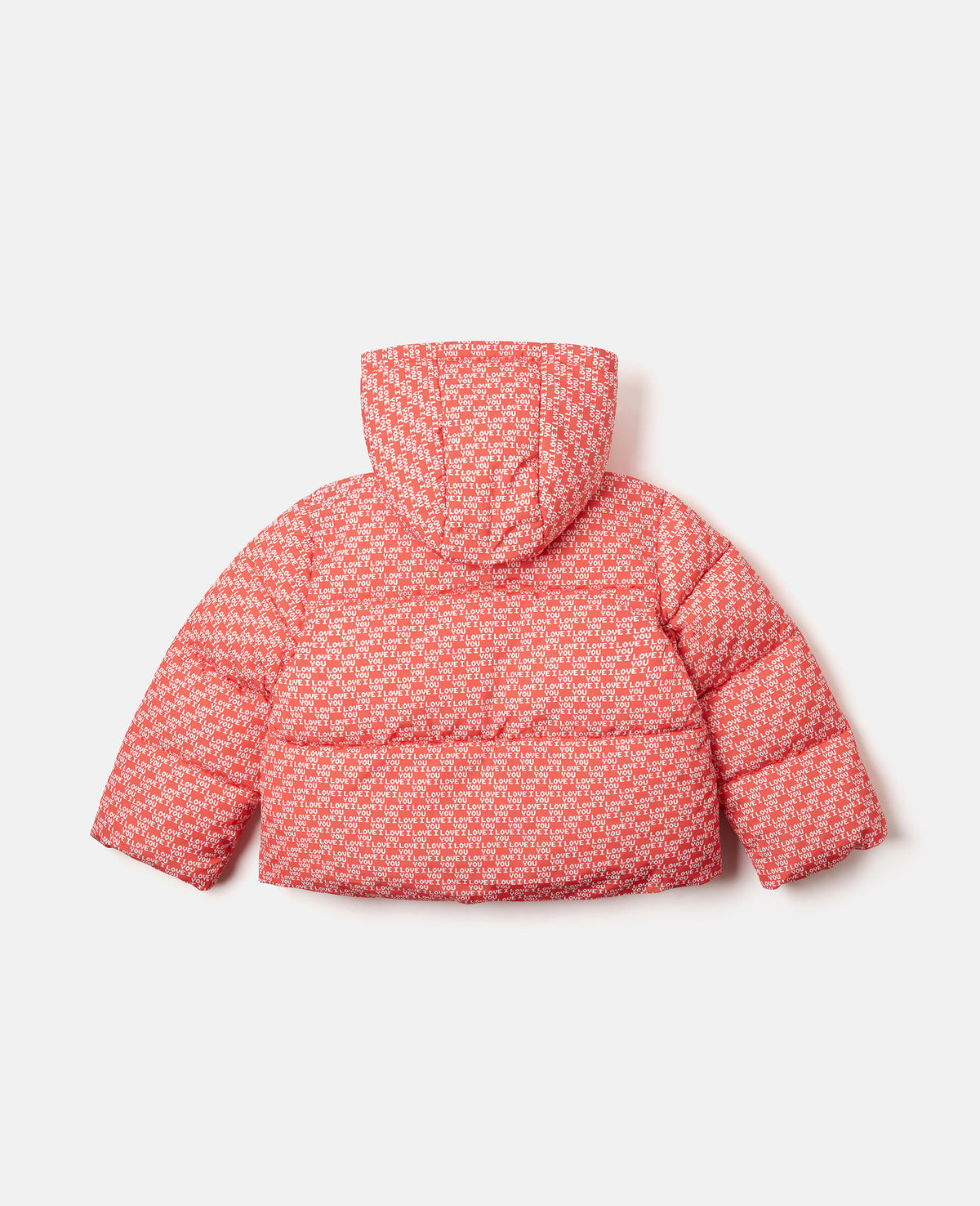 Wiggle Print / Love You Print Puffer Jacke
