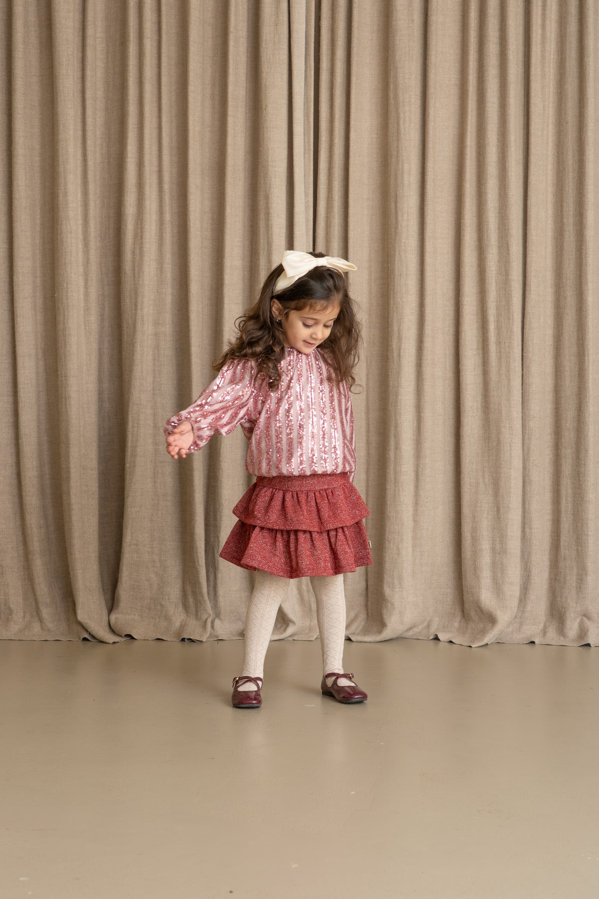 Puff Balloon Sequins Pullover
