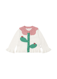 Floral Crochet Strickjacke