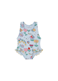 Floral Print Badeanzug