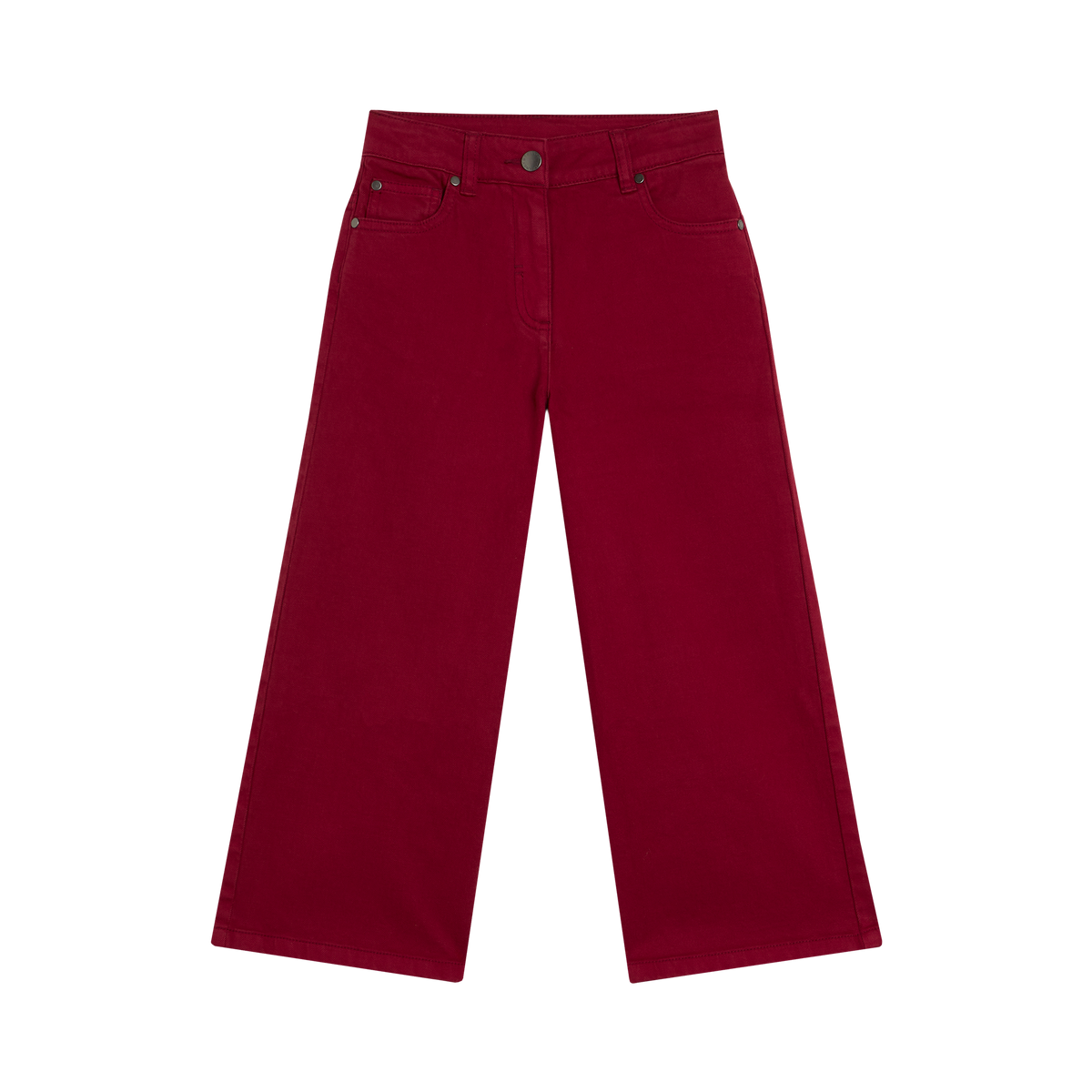 Maroon Wide-Leg Hose