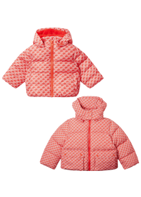 Wiggle Print / Love You Print Puffer Jacke
