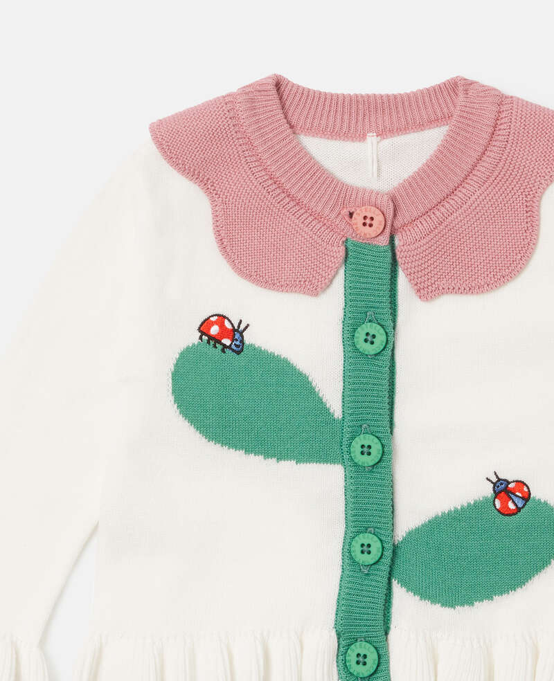 Floral Crochet Strickjacke