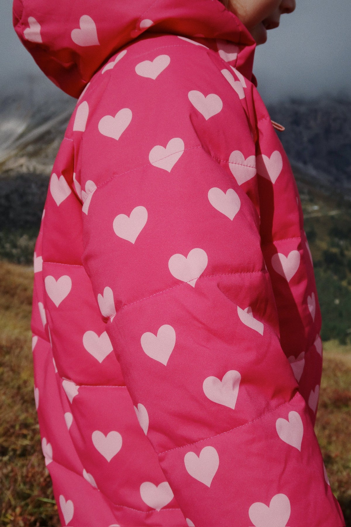 Nuka Jas roze met hartjes