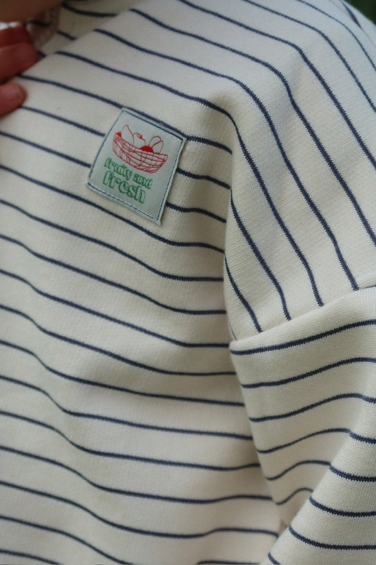 Lou Stripe Half-Zip Strickjacke