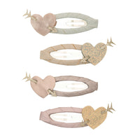 4-pack Cupid Heart haarclipjes
