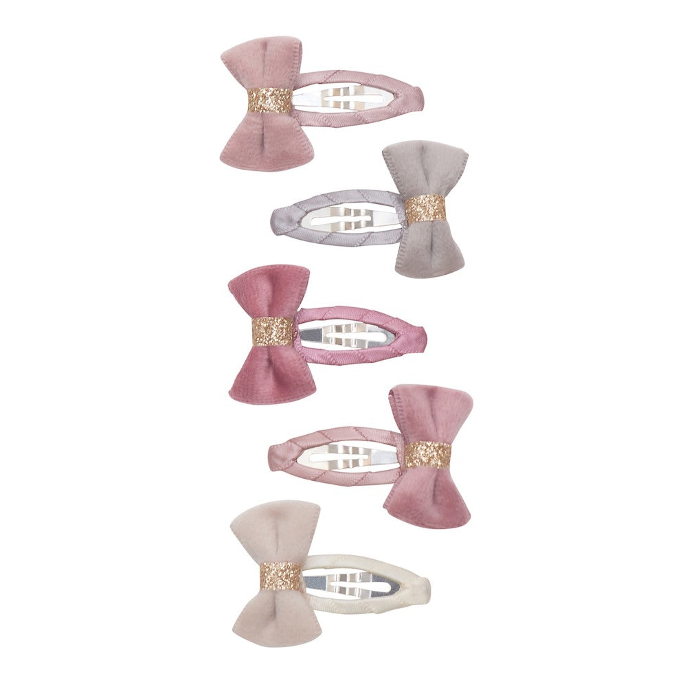 5-pack Tinkerbell Velvet strik haarclipjes-thumbmail-1
