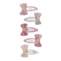 5-pack Tinkerbell Velvet strik haarclipjes