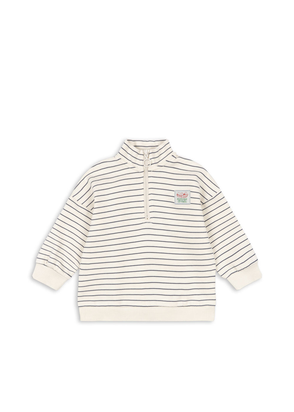 Lou Stripe Half-Zip Strickjacke