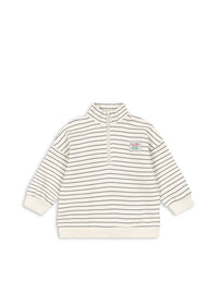 Lou Stripe Half-Zip Strickjacke