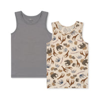 Basic 2-pack Jongens Tanktops